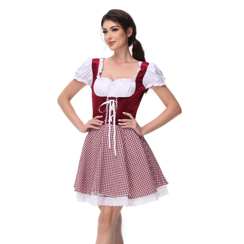 Womens Dirndl Dress Oktoberfest Costume Bavarian Carnival Halloween costume